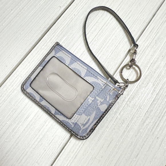 Coach Denim Look Park Signature Skinny ID Case Card Holder - Picture 2 of 3